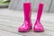 Pink rubber boots/gardening/boots