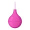 Pink rubber enema or clyster. Medical cleaning body detox tool.