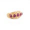 Pink ruby on gold ring