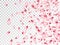 Pink sakura petals flying vector fashionable background.