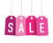 Pink sale tags