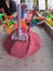 Pink sand game with Lots of toys.  Games to stimulate children& x27;s skills.