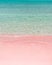 Pink sand and turquoise pristine water one Balos beach  in Crete Greece