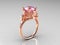 Pink Sapphire Rose Gold Vintage Engagement Ring
