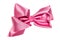 Pink Satin bow. Isolate on white