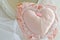 Pink Satin Heart Pillow and Vintage Mirror