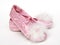 Pink Satin Slippers