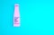 Pink Sauce bottle icon isolated on blue background. Ketchup, mustard and mayonnaise bottles with sauce for fast food