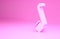 Pink Sauna ladle icon isolated on pink background. Minimalism concept. 3d illustration 3D render