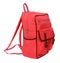 Pink school backpack isolated