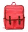 Pink school backpack isolated