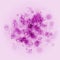 Pink science cell particles background. Chemistry and biology, medicine scientific, molecular research. Virus or causative agent