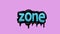 Pink screen animation video written ZONE