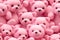 Pink seamless pattern with fluffy teddy bears. Applicable for fabric print, textile, wrapping paper, wallpaper. Cute