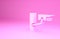 Pink Security camera icon isolated on pink background. Minimalism concept. 3d illustration 3D render