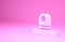 Pink Security camera icon isolated on pink background. Minimalism concept. 3d illustration 3D render