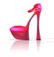 Pink semi-shoe