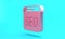 Pink SEO optimization icon isolated on turquoise blue background. Minimalism concept. 3D render illustration