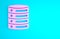 Pink Server, Data, Web Hosting icon isolated on blue background. Minimalism concept. 3d illustration 3D render