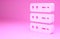 Pink Server, Data, Web Hosting icon isolated on pink background. Minimalism concept. 3d illustration 3D render