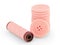 Pink sewing buttons and thread isolated