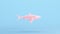 Pink Shark Great White Shark Jaws Teeth Predator Hunter Killer Man Eater Kitsch Blue Background