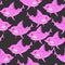 Pink shark seamless pattern. Predator fish with large teeth. Vec