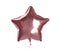 Pink shiny foil star shaped balloon isolated