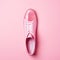 Pink Shoe With White Laces - Glossy Finish - Patrick Demarchelier