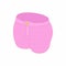 Pink shorts pant icon, cartoon style