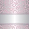Pink & silver invitation vintage retro vector wallpaper design