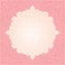 Pink & silver retro decorative invitation wallpaper trendy fashion mandala design with copy space