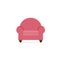 Pink Single Seat Comfort Sofa Furniture Illustration