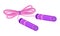 Pink skipping rope semi flat color vector object