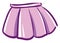 Pink skirt vector or color illustration