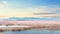 Pink Sky Above Water: A Serene Pastel Landscape