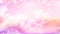 Pink sky background with white cloud.Fantasy cloudy sky with pastel gradient color, nature abstract image use for backgroung