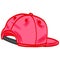 Pink Snapback Hat Backward Vector Illustration