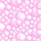 Pink soap bubble foam seamless pattern vector.