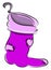 Pink sock, illustration, vector