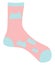Pink socks with clouds, icon