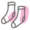 Pink socks, icon