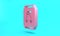 Pink Soda can icon isolated on turquoise blue background. Minimalism concept. 3D render illustration