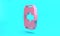 Pink Soda can icon isolated on turquoise blue background. Minimalism concept. 3D render illustration