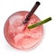 Pink soda drink