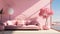 pink sofa in a room pink sofa in a bedroom Amazing illustration.