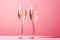 Pink Sparkling Champagne Glasses, pink life