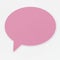 Pink speech bubble icon isolated