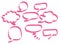 Pink speech bubbles