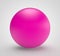 Pink sphere isolated on white background 3D rendering